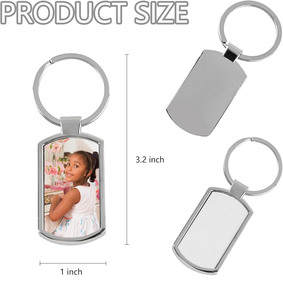 High Quality Zinc Alloy Sublimation <b>Blank</b> Keychain Light <b>Weight</b> Luxury Design with DIY Custom Logo Option - Product Image 2