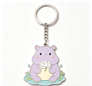 Custom Capybara Keychain <b>Cute</b> Animal Metal <b>Keyring</b> Enamel Zinc Alloy Pendant Gift Souvenir - Product Image 1