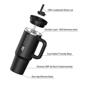 Ansheng biểu tượng tùy chỉnh thép không gỉ cup Tumbler 40oz Du Lịch Chân không cách điện Cốc Cốc Cốc cà phê với rơm - Product Image 3