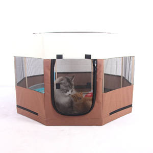 2025 nuovo cane pieghevole portatile eco-friendly per tutte le stagioni tenda lavabile in tessuto Oxford borsa per il trasporto a modello solido box quadrato per animali domestici - Product Image 5