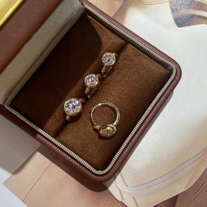 Aazuo เครื่องประดับเพชรแท้18K 1.0CT VS1 2.0ct ได้เป็นของขวัญสำหรับผู้หญิงที่ใส่ได้ทุกวัน Au750 - Product Image 2