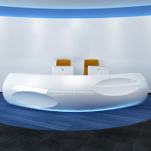 CR017 Artistic Luxury FRP Fire Retardant Checkout Counter <b>Bar</b> Counter for Retail Store Office CEO Room Event Venue Library - Product Image 3