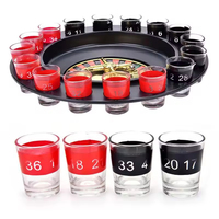 Roulette à boire amusante pour fête, jeu de 16 verres à shot, plateau tournant, jouet pour bar, club, KTV, logo par sublimation, roulette russe