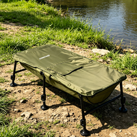 En gros, support de pêche pliable à six pieds avec réglage indépendant de la hauteur, logo personnalisé disponible, équipement de pêche à la carpe