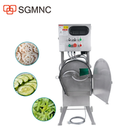 Commerciële elektrische automatische groentesnijder, chili- en fruitgroentesnijder, -strooier en -snijmachine