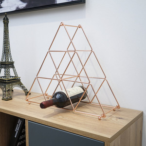 Étagère à vin en métal doré et Rose, support décoratif empilable de <span class=keywords><strong>cuisine</strong></span> en acier, rangement, présentoir, porte-bouteilles comptoir modernes - Product Image 3