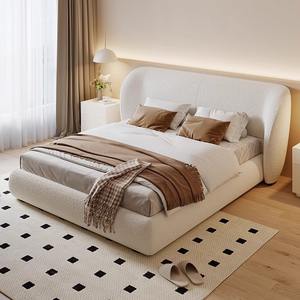 เฟอร์นิเจอร์ห้องนอนไม้หรูหรา เตียงหุ้มเบาะนุ่ม เฟอร์นิเจอร์ห้องนอนคุณภาพสูง ดีไซน์หรูหรา เตียงผ้าขนาดคิงไซส์ - Product Image 3