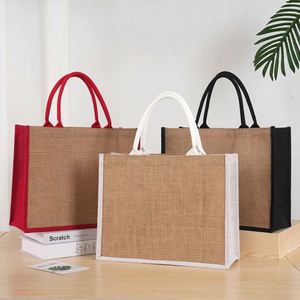 Bolsas de Yute Personalizadas para Compras, Bolsa de Arpillera de Gran Capacidad con Logotipo - Product Image 2
