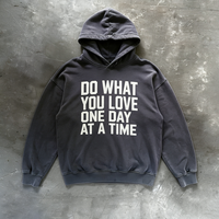 Hoodie en molleton lavé vintage avec impression DTG, couleur personnalisée, coupe oversize, pour marque de streetwear, fabriqué en usine