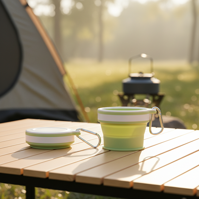 Eco-friendly Custom Silicone Folding Cup Portable Resealable Foldable Mini 170ml Collapsible Small Silicone Travel Drinking Cup