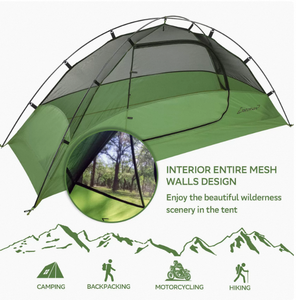 High-Quality Backpacking <b>Tent</b> 1/2 Person Ultralight <b>Waterproof</b> & Easy Setup <b>Tent</b> for Hiking and Camping - Product Image 3