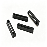 Connecteur de sangle à fente longue en plastique noir avec trou de fixation pour accessoires de sac et de sangle