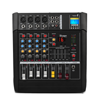 Console de mixage audio Biner GM4X nouvelle arrivée, 350W*2, avec amplificateur intégré, 4 canaux, USB