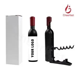 Hoàn Hảo Các Sản Phẩm Màu Đỏ Chai Rượu Vang Opener Cork Vít Không Gỉ Wine Bottle Shape Corkscrew Với Nam Châm