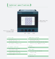 EASTSONG ES96Y-I3 Amperímetro Digital Trifásico de CA 5A 1A con Panel LCD LED, Visualización Simultánea de 3 Fases, RS485 Modbus RTU IP65