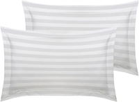 Ensemble de linge de lit d'hôtel moderne à rayures blanches, tissu en microfibre tissé, 300 fils, qualité supérieure, doux, confortable, écologique, respirant
