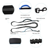 Laisse de chien confortable pour l'extérieur, résistante à l'usure et aux déchirures, sac de randonnée mains libres, fixation à la taille pour chien, voyage