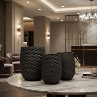 Pot Bunga Fiber Clay Gaya Modern Ramah Lingkungan Biodegradable Ringan Tahan Lama untuk Penggunaan Luar Ruangan/Dalam Ruangan Taman Pusat Perbelanjaan