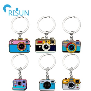 Phim hoạt hình kỹ thuật số retro máy ảnh đồ trang sức Keychain Máy ảnh ống kính tinh tế mông hình ảnh giấy chụp ảnh Ba lô quyến rũ móc khóa - Product Image 1