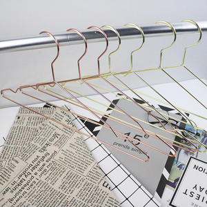 ローズゴールドプレミアムステンレス鋼ランドリーコートハンガー金属ワイヤー布服用高級スーパーマーケット用品 - Product Image 1