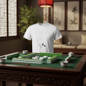 Maglietta Mahjong Queen con design di gioco cinese, maglietta unisex premium per adulti - Product Image 3