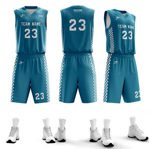 All'ingrosso da uomo a buon mercato di alta qualità squadra di basket uniforme Kit personalizzato di moda sublimazione Design bianco basket maglie - Product Image 2