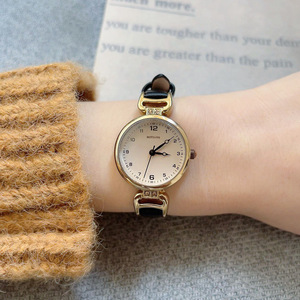 <span class=keywords><strong>Montre</strong></span> ronde à quartz rétro française pour femmes, étudiante, <span class=keywords><strong>luxe</strong></span> léger, tendance <span class=keywords><strong>de</strong></span> niche, élégante, petite <span class=keywords><strong>montre</strong></span> raffinée pour femmes, <span class=keywords><strong>montre</strong></span> d'examen - Product Image 3