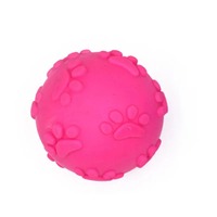Produk Baru Terlaris Bola Anjing Motif Kartun Anti Gigit Custom, Mainan Kunyah Interaktif Berbunyi, Mainan Hewan Peliharaan Karet TPR 6cm