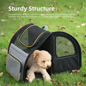 Petstar Factory Customize Foldable Pet Travel Bag Ventiated Pet Dog Cat Carrier Backpack