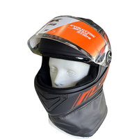 Casque de moto intégral orange et noir pas cher et populaire pour hommes et femmes