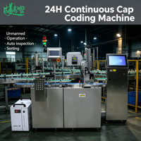 Machine de marquage laser à double stockage cloud local pour le codage rapide des bouchons de bouteilles et le dépistage automatique précis et efficace des défauts