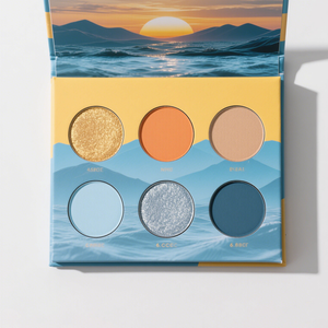 Private Label Palette d'ombres à paupières 6 couleurs Maquillage végétalien mat et chatoyant à haute teneur en pigments - Product Image 5