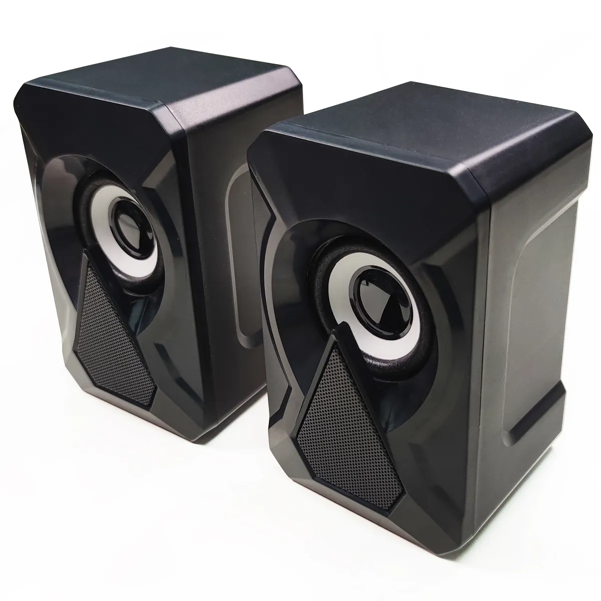 Desktop Speakers, 2.0 Channel PC Computer Stereo Speaker Colorful LED Modes, USB Powered w/ 3.5mm Cable