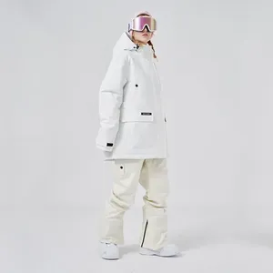 Nuevos trajes de esquí de invierno para <span class=keywords><strong>mujer</strong></span>, cálidos, para deportes al aire libre, chaquetas de Snowboard, conjunto de esquí, monos, pantalones de nieve, a prueba de viento, impermeables y transpirables - Product Image 2