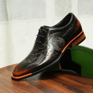 Zapatos Oxford Goodyear de Lujo Hechos a Mano de Alta Calidad para Hombre, Formales, Casuales de Negocios, con Cordones, Cierre de Hebilla, Parte Superior de Cuero Genuino - Product Image 4