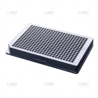 A-GEN nouvelle arrivée laboratoire consommable polypropylène Elisa 384 puits plaque détachable noir Elisa plaque