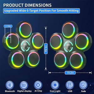 Q0391 nuova Idea di prodotti 2025 alta qualificato su misura Smart ultima parete montata su elettronica macchina pugilato materiale Pu Led - Product Image 3