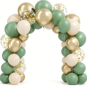 624219 Bouquet di Palloncini Verde Salvia e Oro con Coriandoli, <span class=keywords><strong>Elegante</strong></span> Decorazione per Compleanni, Matrimoni e Baby Shower - Product Image 5