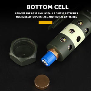 Nuovo tipo di lampade di emergenza da campeggio per esterni con spazio di archiviazione per batterie modello di granata fittizia per accessori da Paintball - Product Image 3