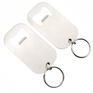 HXY Décapsuleur <span class=keywords><strong>Porte</strong></span>-clés Écologique et Durable en Acier Inoxydable de Type Plaque Militaire, Manuel et Portable, Idéal pour la Promotion - Product Image 1