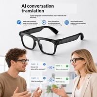 Lunettes intelligentes IA neuves de l'usine zl avec appareil photo 2 000 pixels, traduction en temps réel par IA pour les appels, contrôle par bouton tactile, Type-C