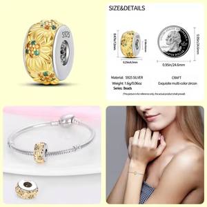 Nuevo Charm Cristiano 2025, Bonito Charm de Plata 925 con Colgante de Sol y Luna, Compatible con Pulsera/Collar Panda, Joyería de Lujo para Mujer, Regalo DIY - Product Image 3