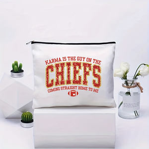 1 pc Karma Is The <span class=keywords><strong>Guy</strong></span> on The Chiefs Coming Straight Home To Me pattern Personalized Makeup Bag Travel Toilet Storage Bag - Product Image 1
