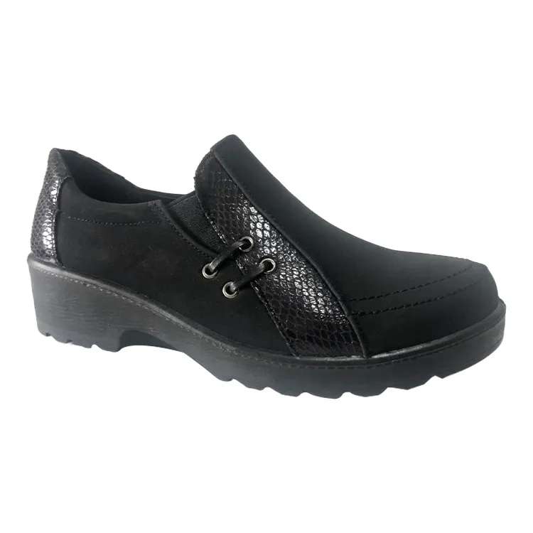 High quality black flat leather shoes for women casual business shoes