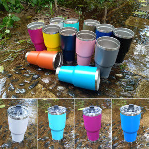 Bulk Customized Logo 20 oz 30oz Eco-Friendly Minimalist Powder Coated Travel Tumbler Double Walled Vacuum Coffee Stainless Steel - Product Image 6