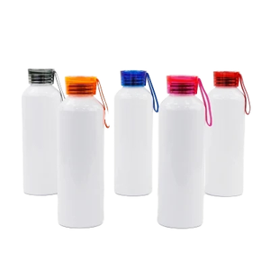 Botella de Agua Deportiva de 750 ml con Tapa Transparente, Impresión por Transferencia de Calor, Correa de Silicona de Color, Recipiente de Aluminio para Bebidas Personalizable para Promociones - Product Image 1