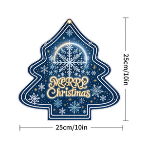 Campana Colgante para Árbol de Navidad, Diseño Vintage de Sello Postal, Pintura Plana 2D, Colgante de Hierro para Decoración Navideña de Puerta de Casa, Personalizado - Product Image 6