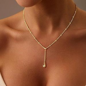 สร้อยคอแฟชั่น จี้แฟชั่น สร้อยคอจี้สวยงาม ชุบทอง 14K สำหรับผู้หญิง สร้อยคอโซ่สแตนเลสอย่างดี - Product Image 3
