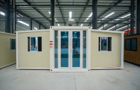 Conteneur habitable extensible de 20 pieds, blanc ivoire, préfabriqué, résistant aux chocs, pour environnements difficiles - Offre spéciale