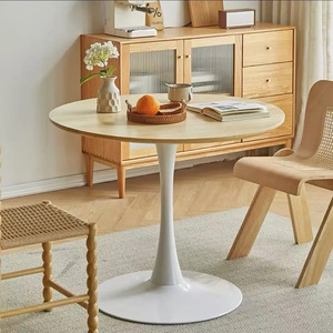 Nordic Retro <strong>Tulip</strong> Bamboo Round Foldable Dining <strong>Table</strong> for Home Small Apartment Coffee Balcony - Product Image 6